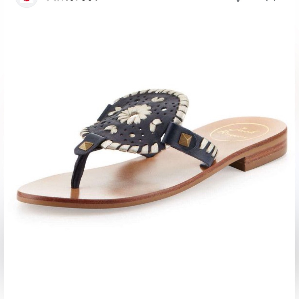 Jack Rogers navy Thong Sandals